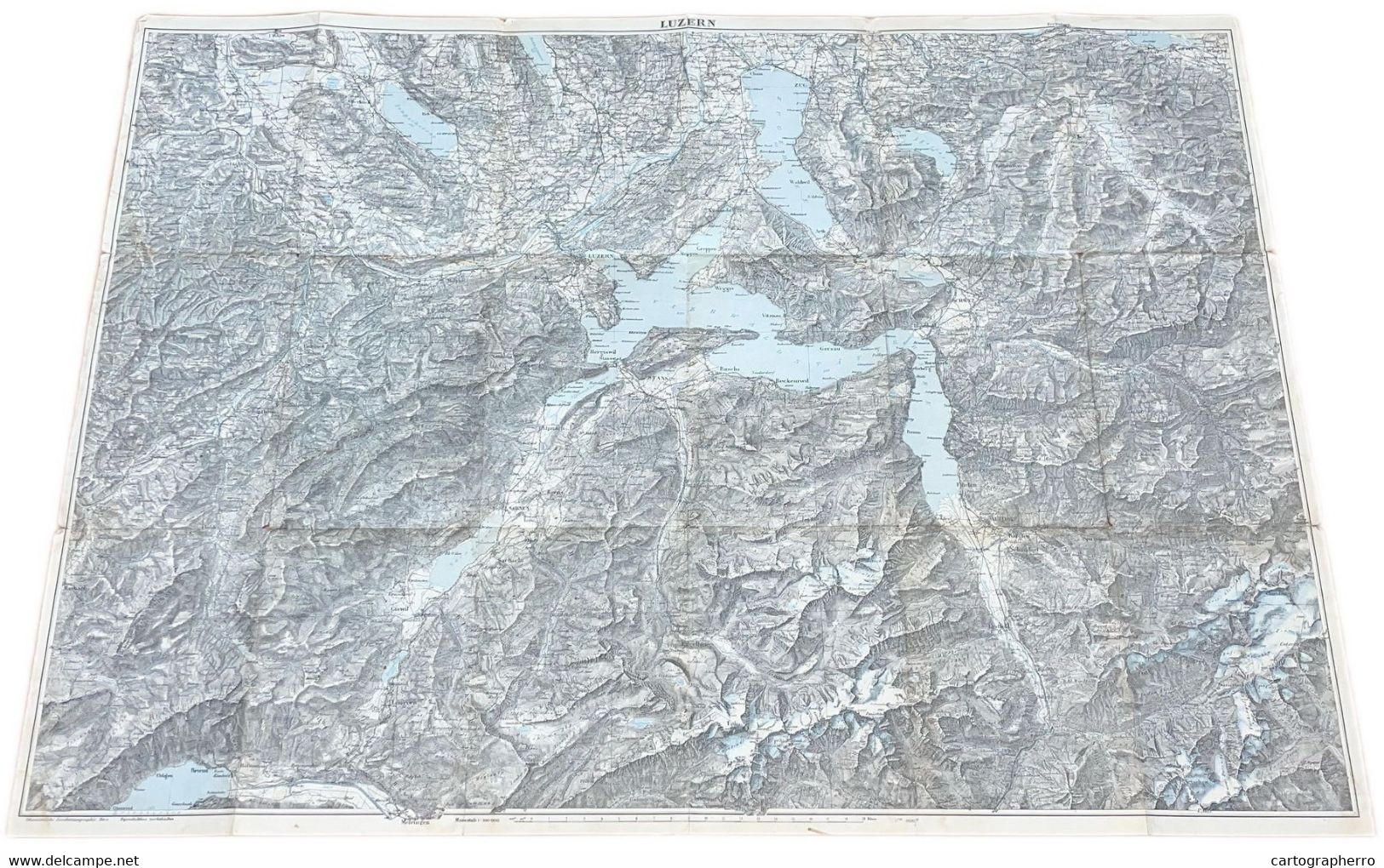 Topographical Map Switzerland Luzern Scale 1:100.000 - Cartes Topographiques