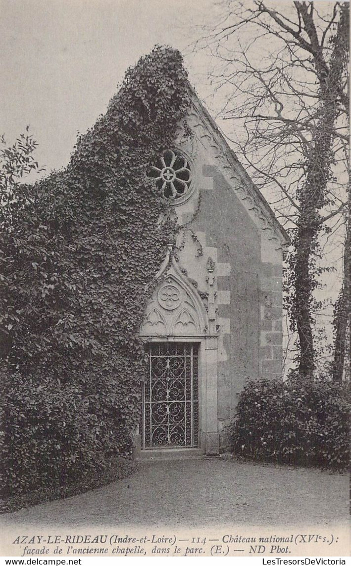 CPA - 37 - Azay Le Rideau - Château National Façade De L'ancienne Chapelle Dans Le Parc - ND PHOT - Azay-le-Rideau