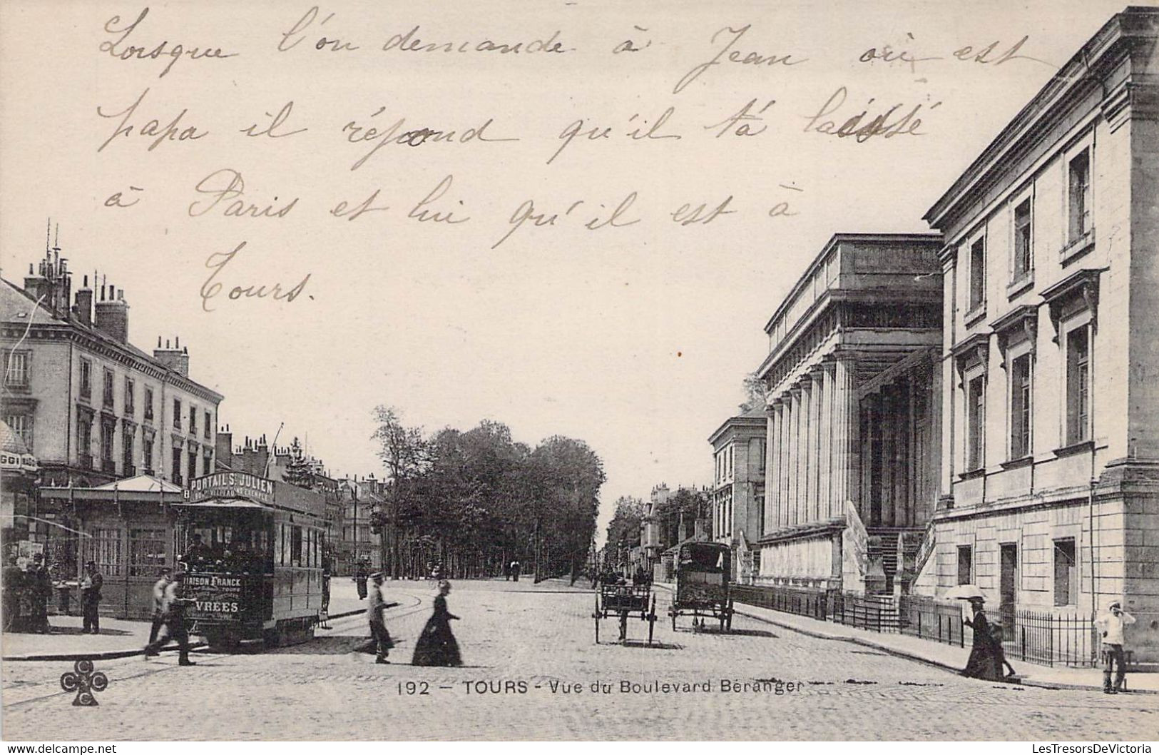 CPA - 37 - TOURS - Vue Du Boulevard Béranger - Tram - Animation - Tours