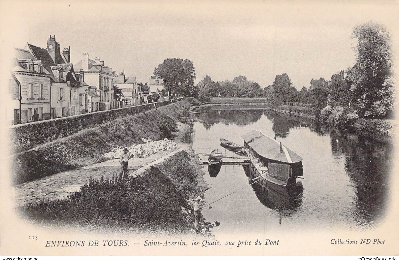 CPA - 37 - Environs De TOURS - SAINT AVERTIN - Les Quais Vue Prise Du Pont - Collection ND Phot - Dos Non Divisé - Saint-Avertin