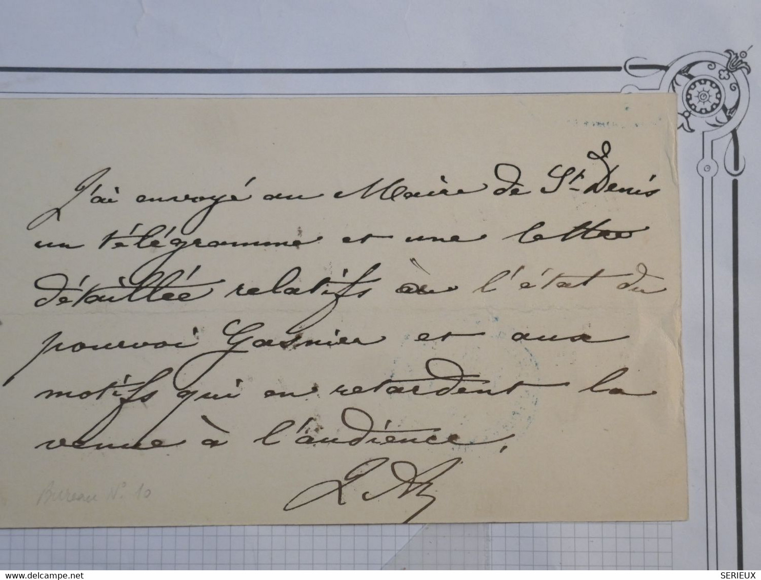 BH1 FRANCE BELLE CARTE TELEGRAMME 30C +++ ENV. 1890 PARIS VIEUX COLOMBIER+ +AFFRANCH. INTERESSANT - Pneumatic Post