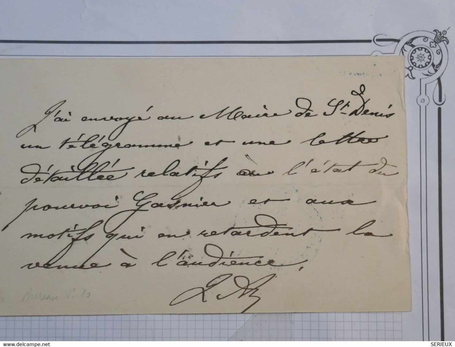 BH1 FRANCE BELLE CARTE TELEGRAMME 30C +++ ENV. 1890 PARIS VIEUX COLOMBIER+ +AFFRANCH. INTERESSANT - Neumáticos