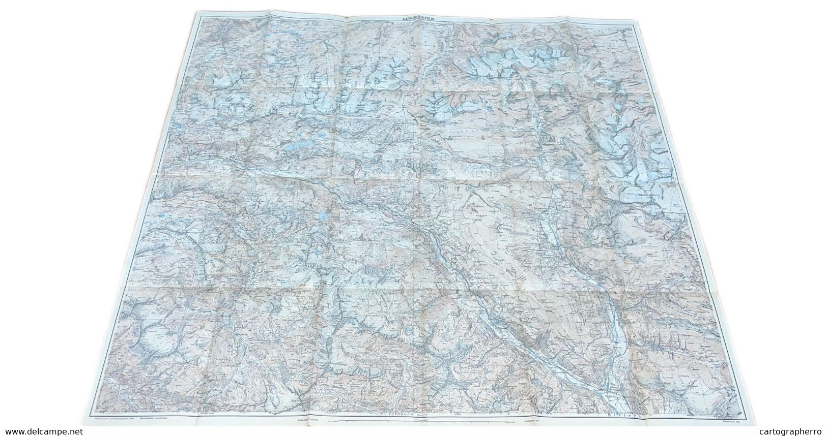 Topographical Map Switzerland 1912 Lukmanier Scale 1:50.000 Schweiz Landestopographie Bern - Cartes Topographiques