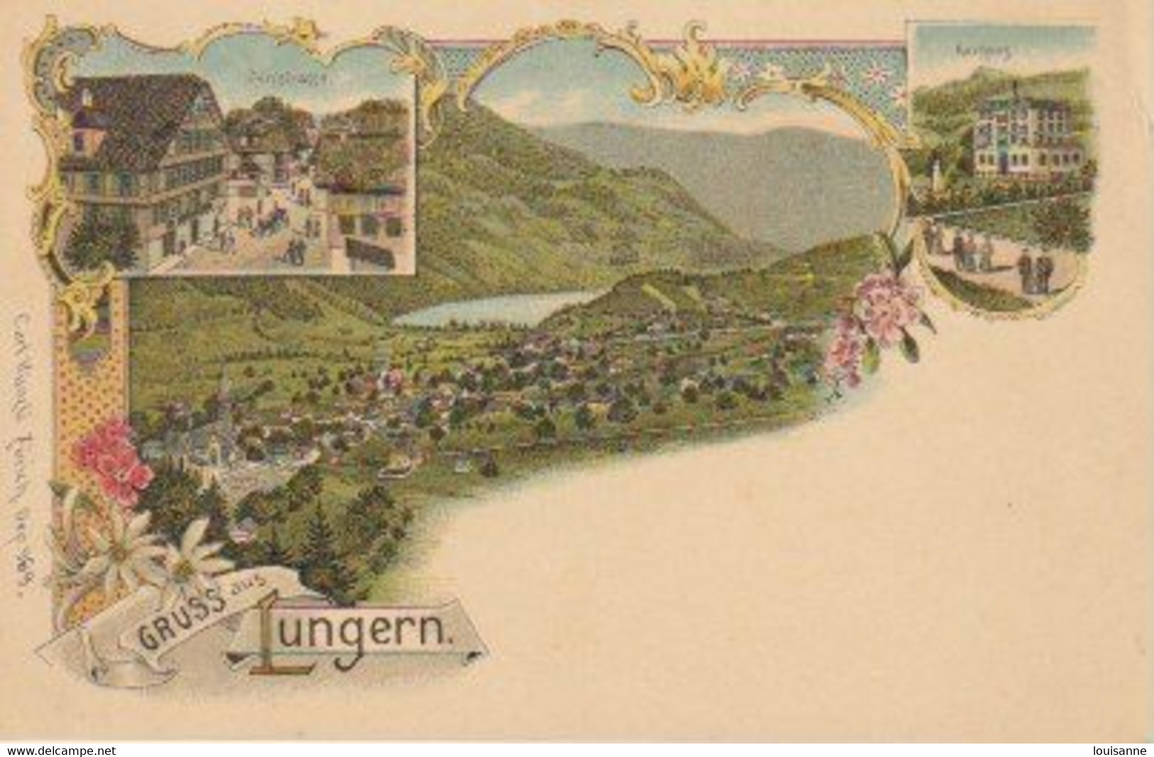 GRUSS  AUS  LUNGERN    (SUISSE )  C P A   ( 22 / 10 / 251  ) - Souvenir De...