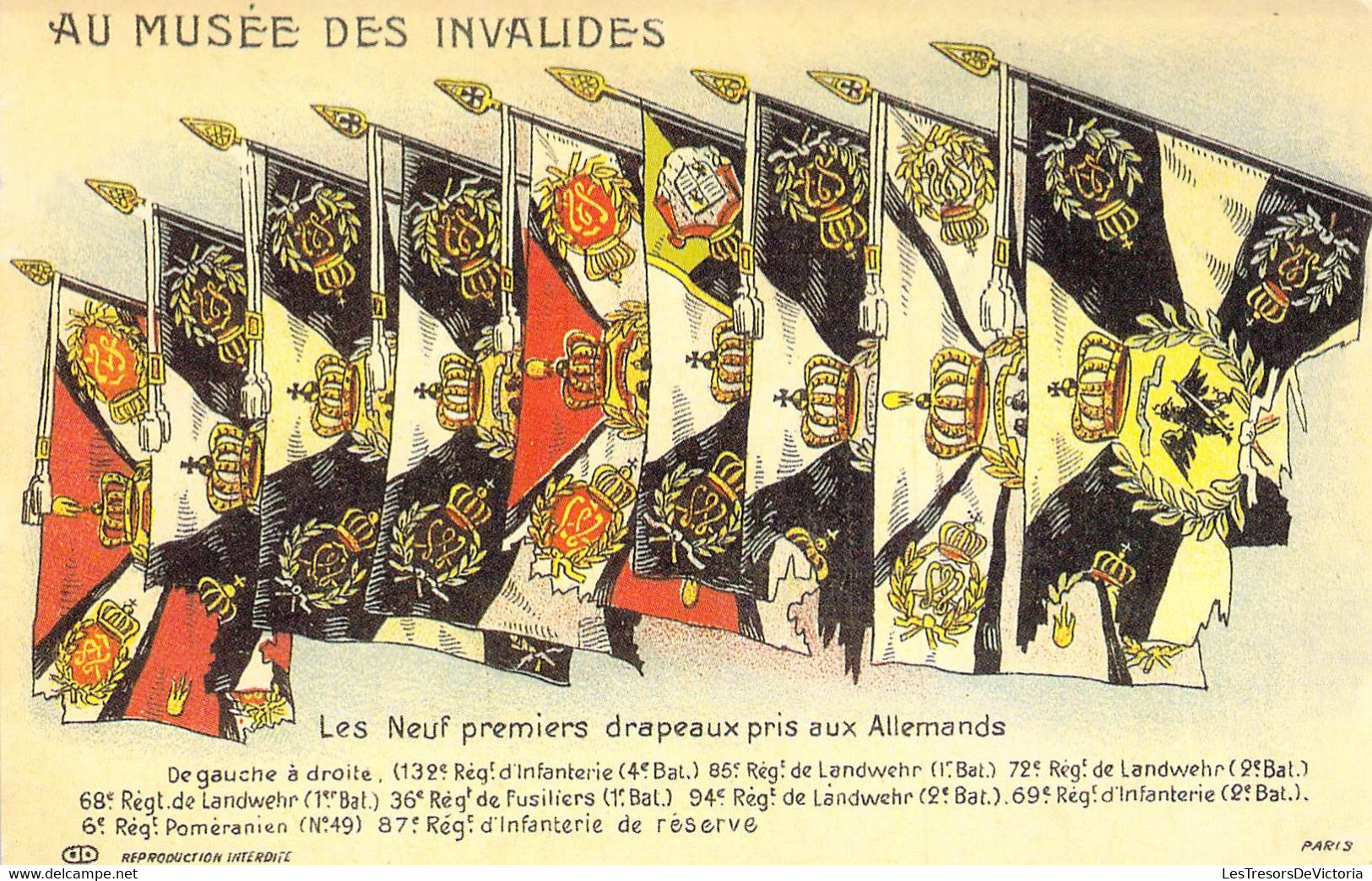 CPA MUSEE - Au Musée Des Invalides - Les Neufs Premiers Drapeaux Pris Aux Allemands - Musei