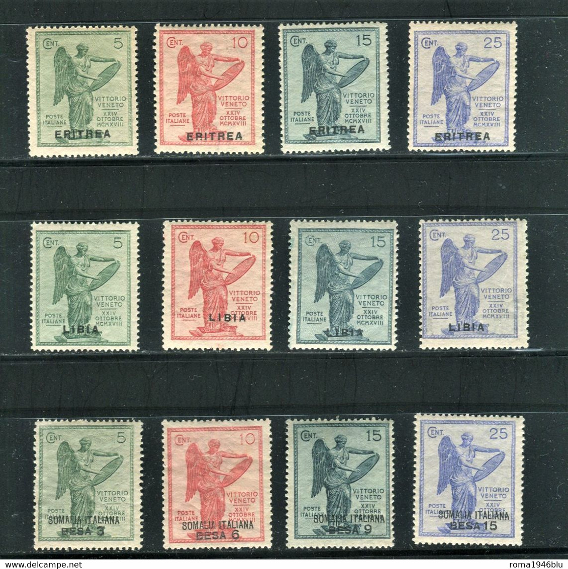 ERITREA LIBIA SOMALIA 1922 VITTORIA SERIE CPL. ** MNH - Libië