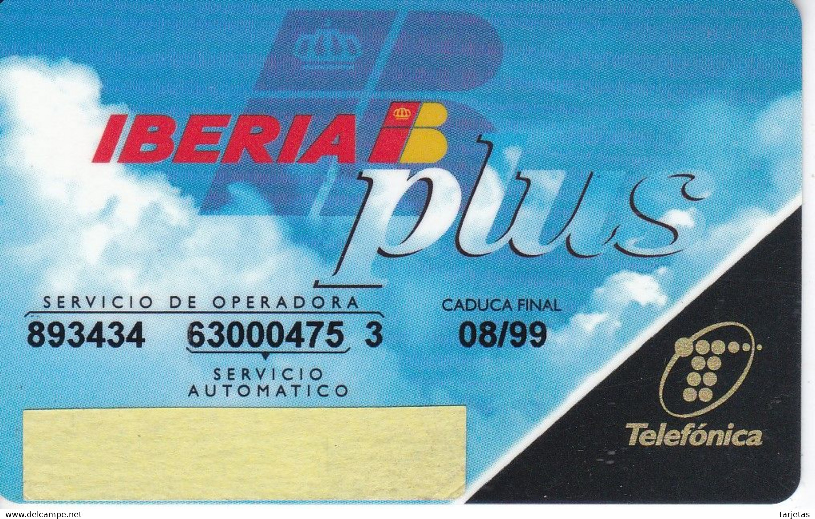 BMP-017 TARJETA DE ESPAÑA DE TELEFONICA DE IBERIA PLUS (RARA) - Tests & Servizi