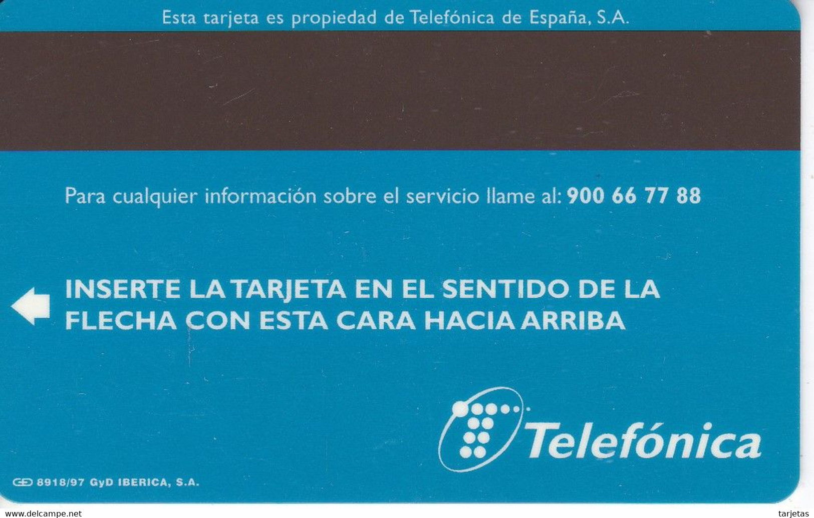 BMP-017 TARJETA DE ESPAÑA DE TELEFONICA DE IBERIA PLUS (RARA) - Dienstkarten