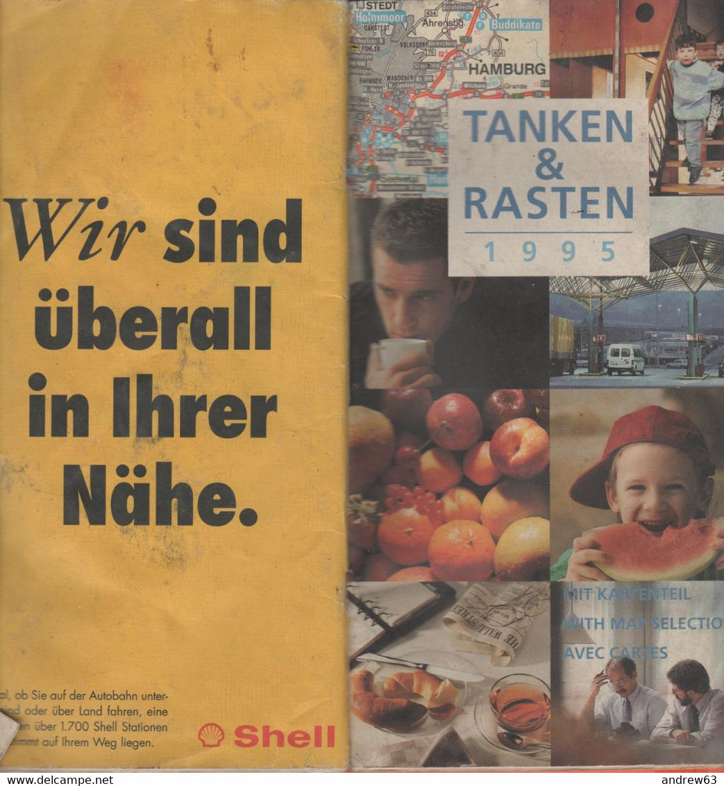 Cartina Stradale Germania - 1995 - Tanken & Rasten - 128 Pagine - In Buone Condizioni - Cartes Routières