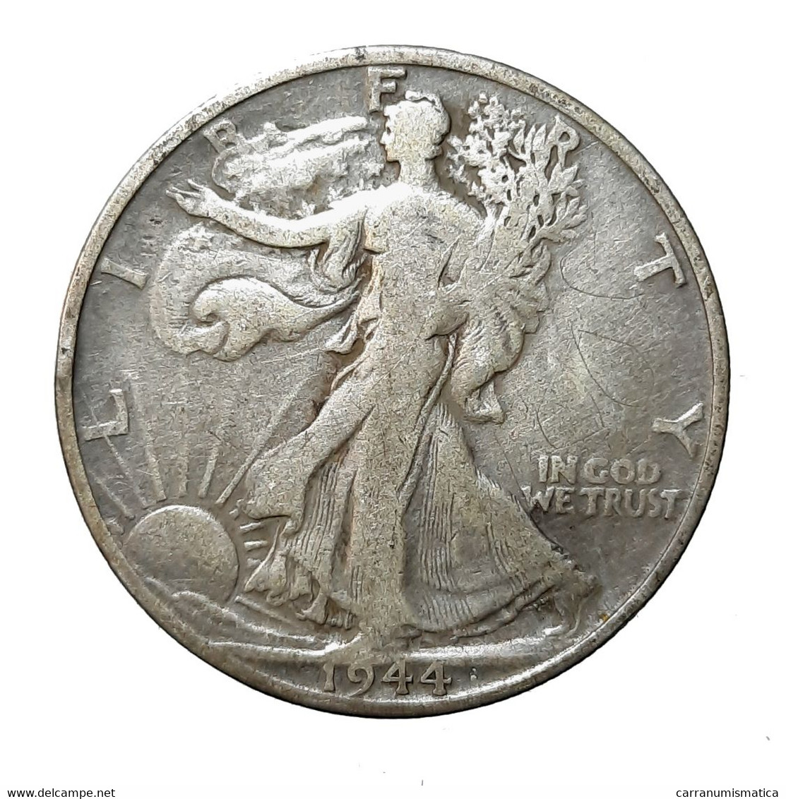 [NC] STATI UNITI - USA - HALF DOLLAR 1944 - ARGENTO - INCISIONI (nc7850) - 1916-1947: Liberty Walking (Liberté Marchant)