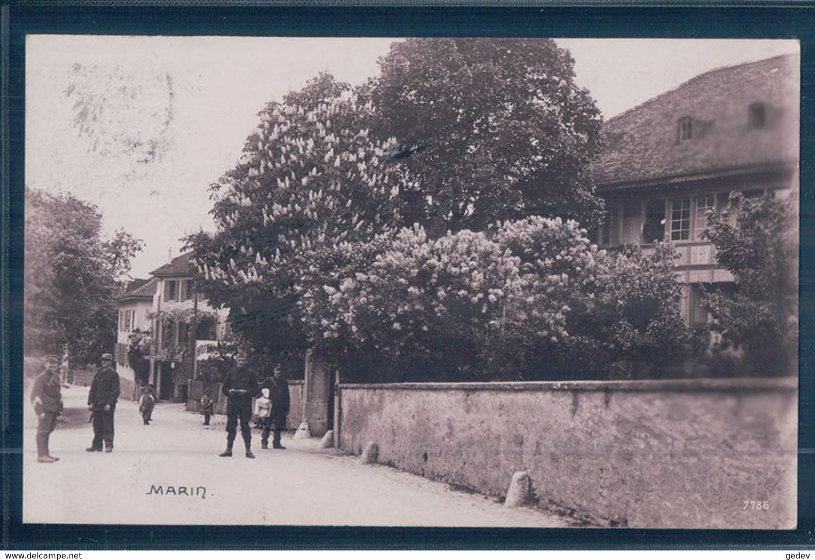 Marin Près St Blaise NE, Une Rue Animée (29.7.1919) - Saint-Blaise