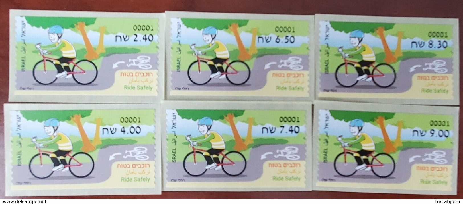 Israel 2017 Cyclist Labels - Ongebruikt (zonder Tabs)