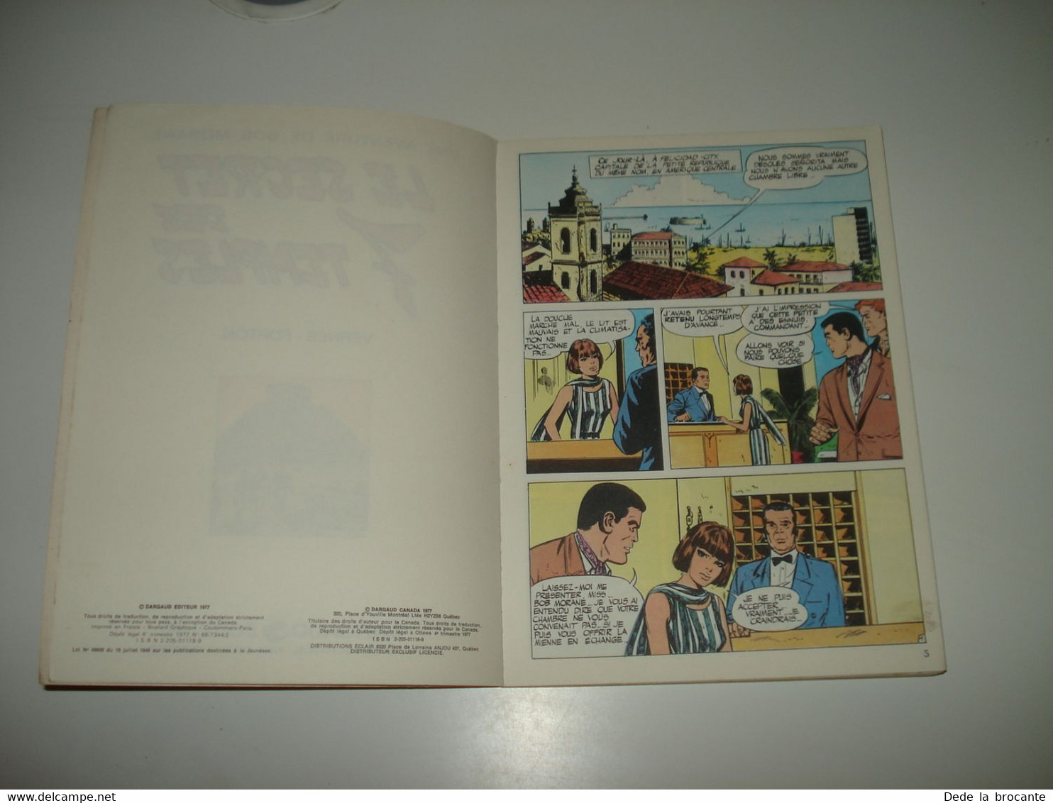 C28 / Bob Morane 9 - Le Secret Des 7 Temples " - Format 16 / 22 Dargaud N° 20 - 1977 - Bob Morane