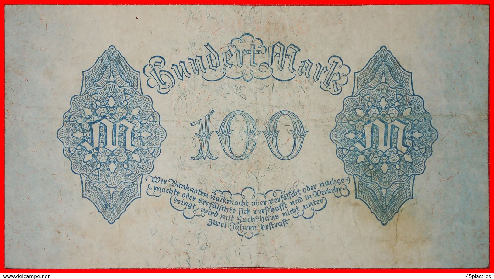 * REICHSBANKNOTE: GERMANY ★ 100 MARK 1922 SERIES LETTER C CRISP!★ LOW START ★ NO RESERVE! - 100 Mark