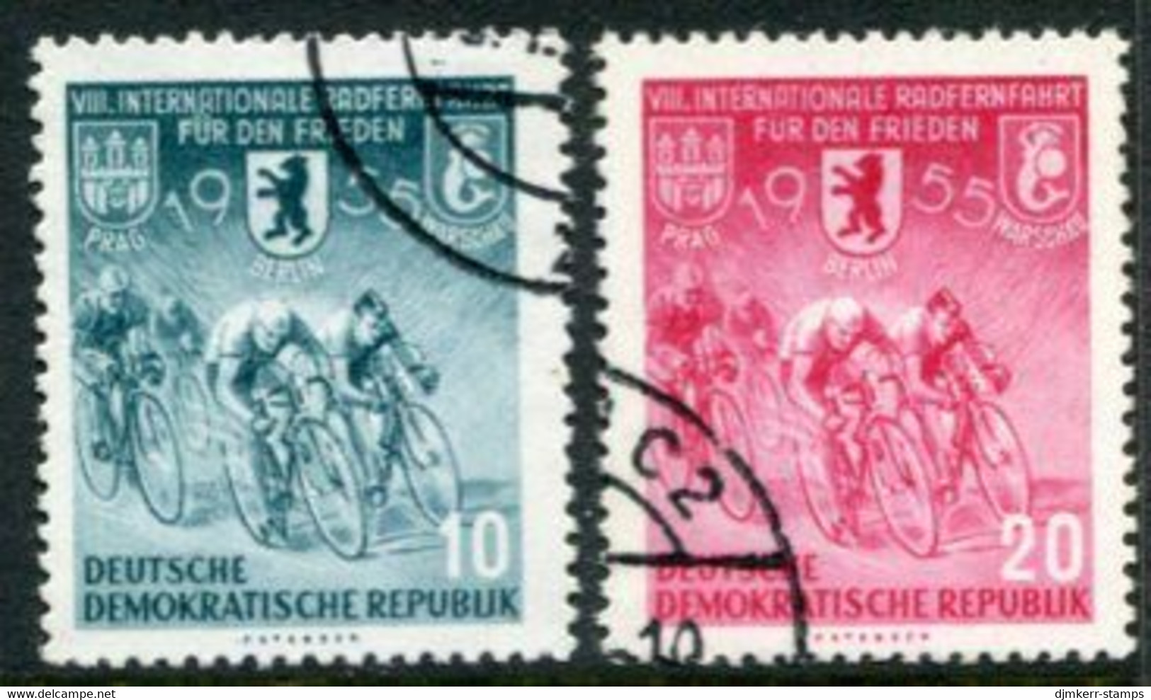 DDR / E. GERMANY 1955 Peace Cycle Tour  Used.  Michel  470-71 - Used Stamps
