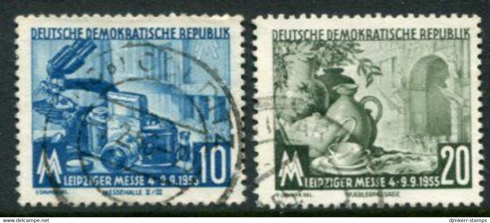 DDR / E. GERMANY 1955 Leipzig Autumn Fair Used.  Michel  479-80 - Used Stamps