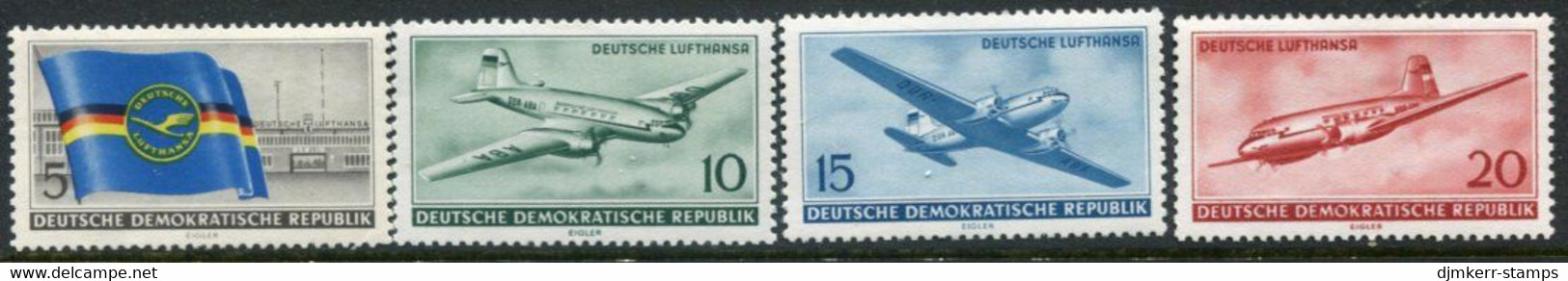 DDR / E. GERMANY 1956  Civil Aviation  MNH / **.  Michel  512-15 - Unused Stamps