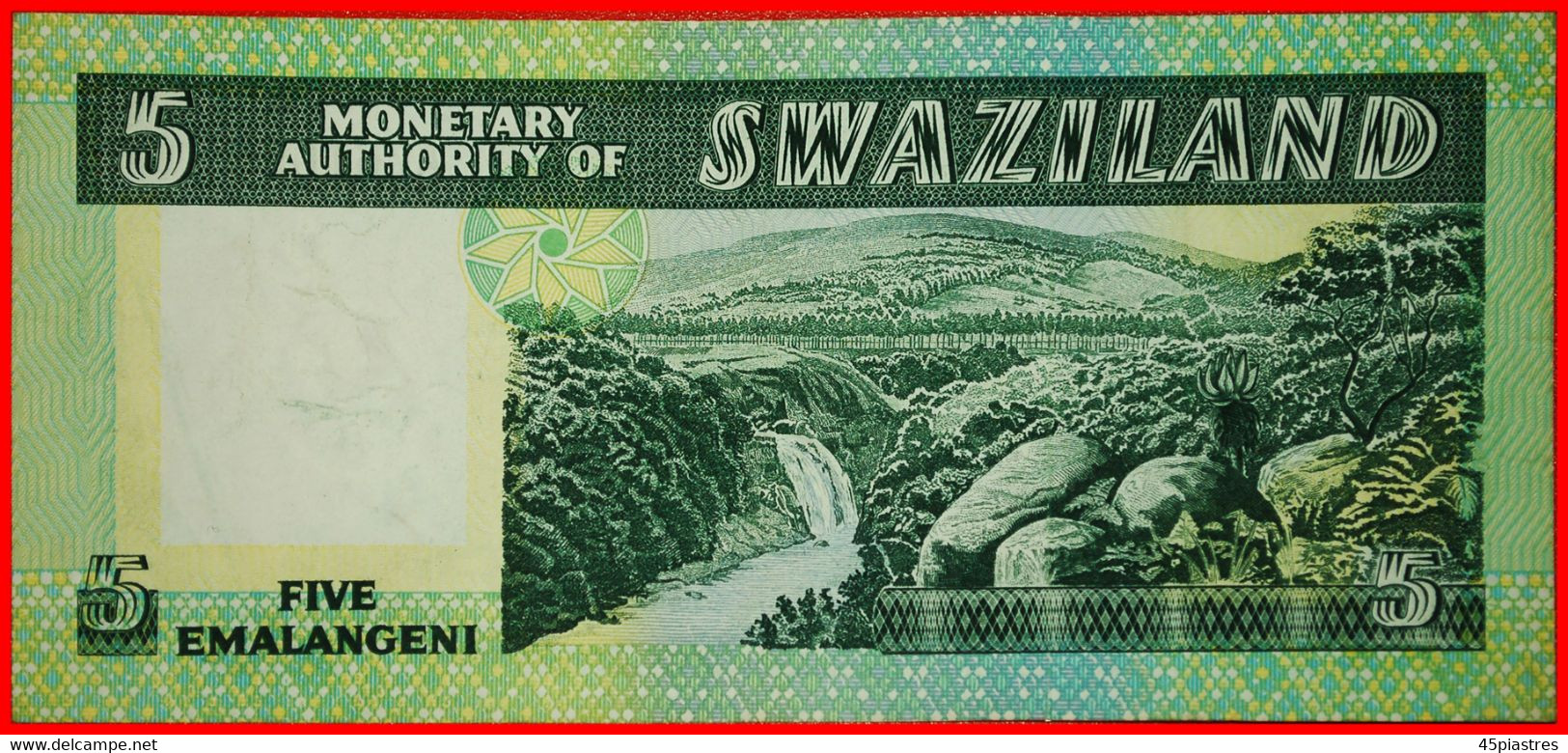 * GREAT BRITAIN: SWAZILAND ★ 5 LANGENI (1974) LION AND ELEPHANT! CRISP!  ★ LOW START ★ NO RESERVE! - Swaziland