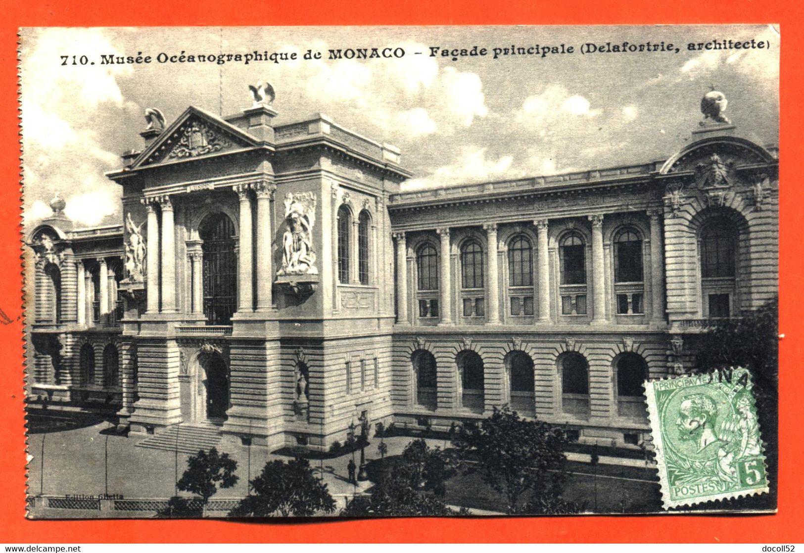 CPA Monaco " Musée Océanographique De Monaco - Façade Principale " - Oceanographic Museum