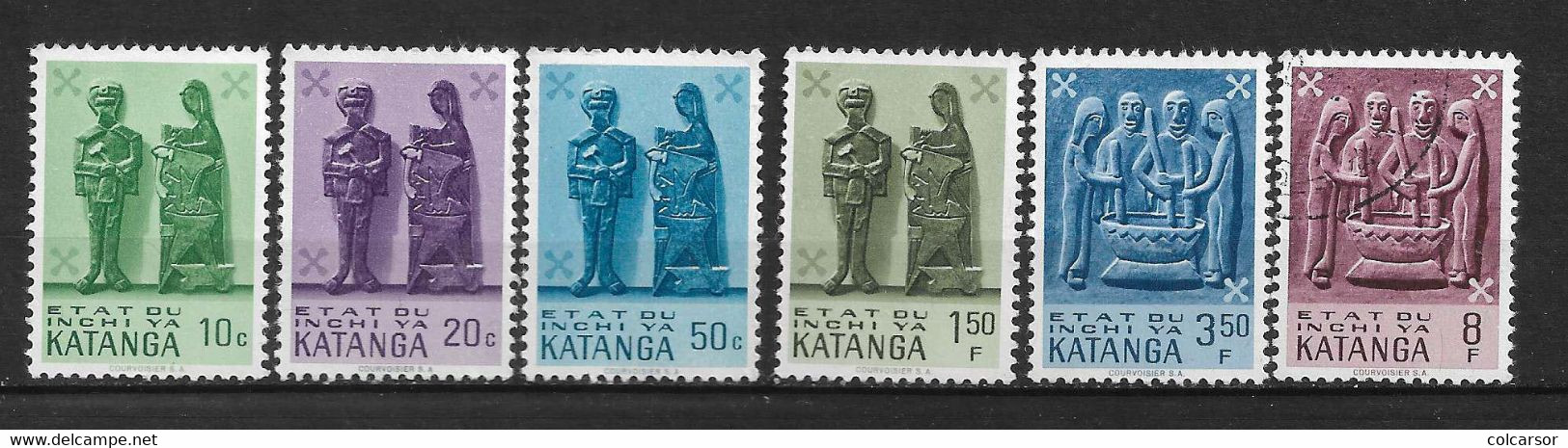 KATANGA LOT DE 6 "THÈME ARTS N°52/61 - Katanga