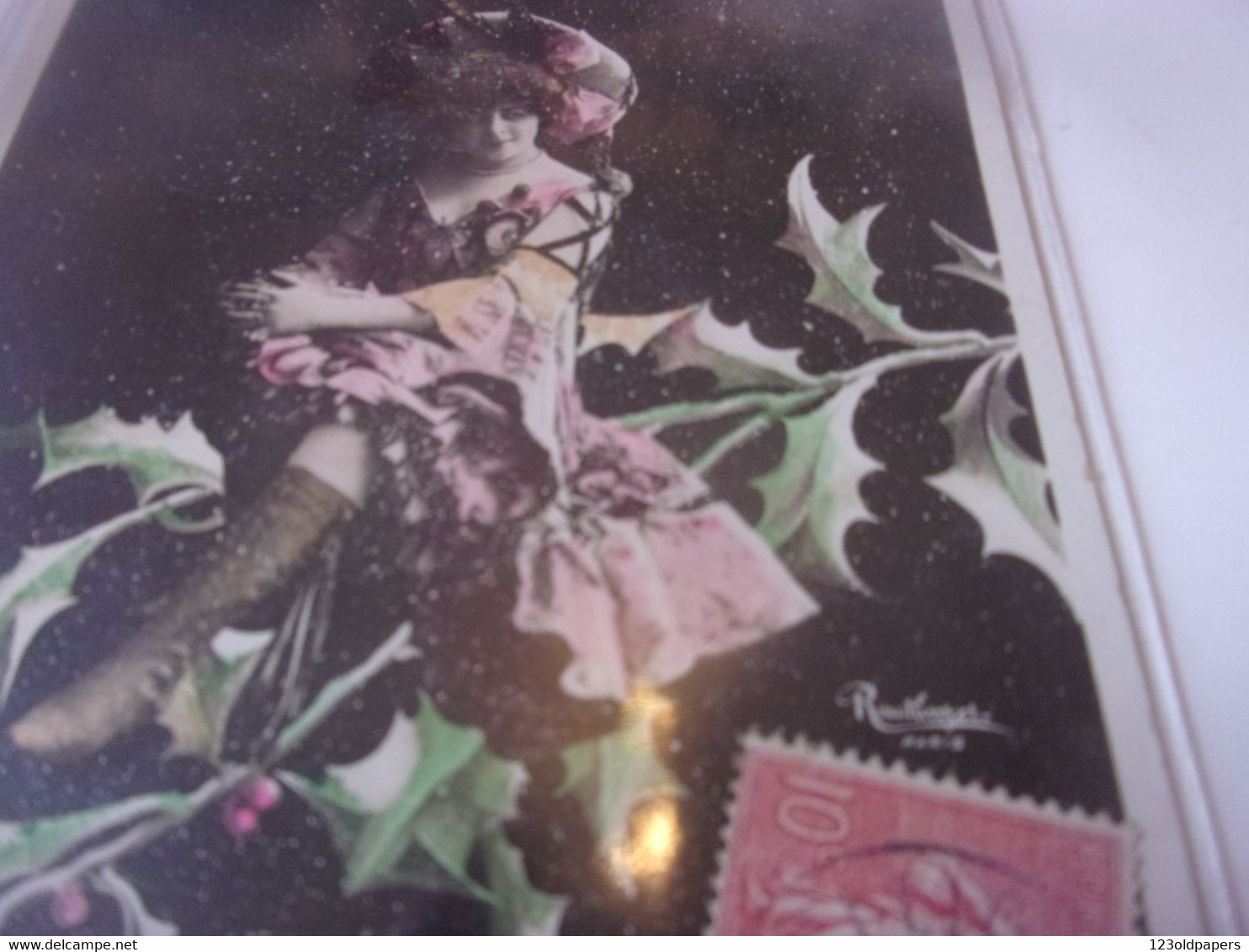♥️  Surréalisme Montage Photo Circulé Reutlinger Femme ASSISE BRANCHE HOUX LUNE  BOTTE Girl Women Lune - Fotografie