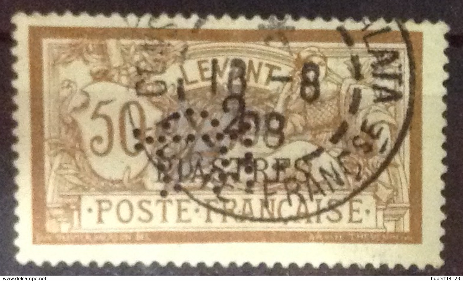 Colonie LEVANT N° 20 CL 5 Indice 5 Perforé Perforés Perfins Perfin - Altri & Non Classificati