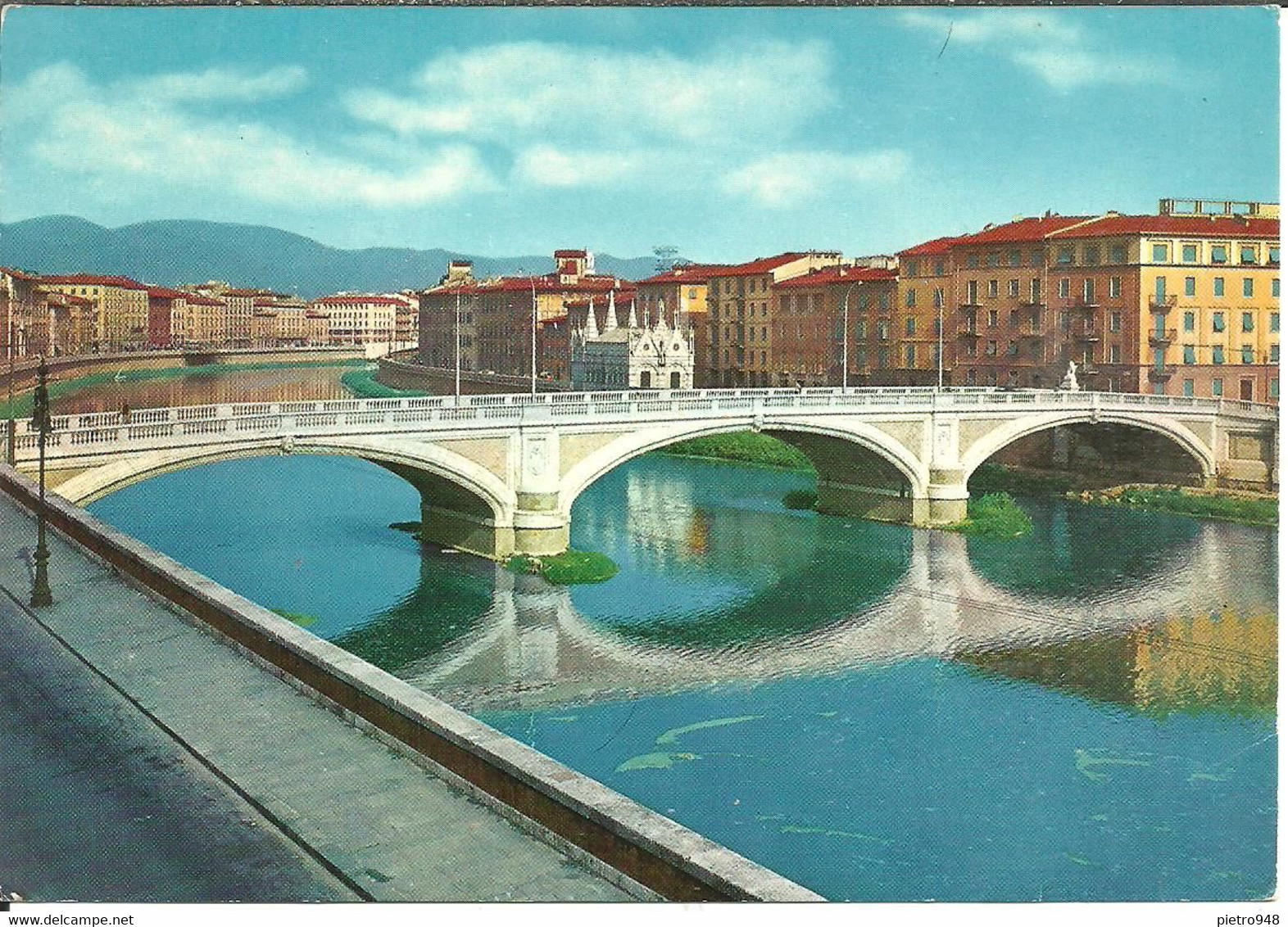 Pisa (Toscana) Lungarno, Ponte Solferino, Quai De L'Arno, Pont Solferino, Arno Embarkment, Solferino Bridge - Pisa