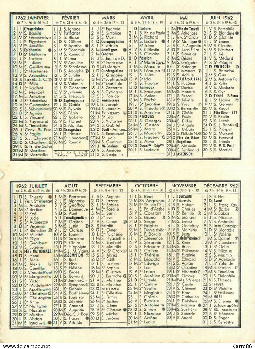 Petit Calendrier Carte Parfumée Illustrateur 1962 * Parfum  MASQUE NOIR Jussy St James * Herboriste CHATEAU Nantes - Mode