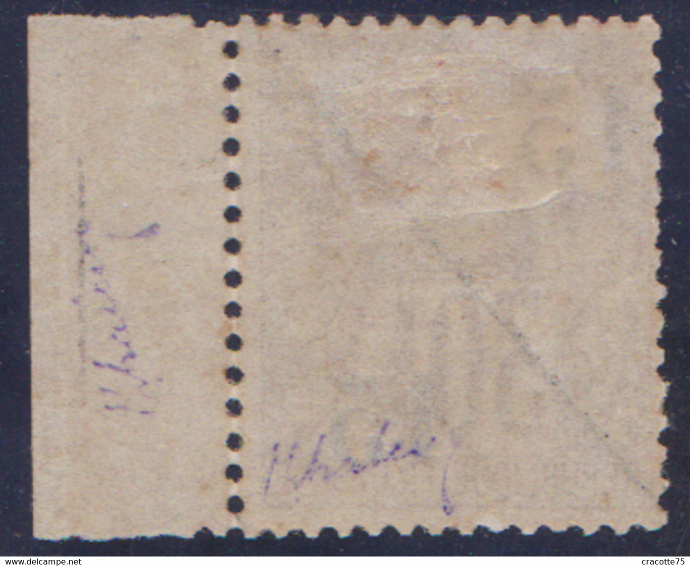 COCHINCHINE - N°  5* Bord De Feuille - 1888 - 15c + 15c Sur 30 C Brun - Signatures Bord De Feuille Et Timbre. - Unused Stamps