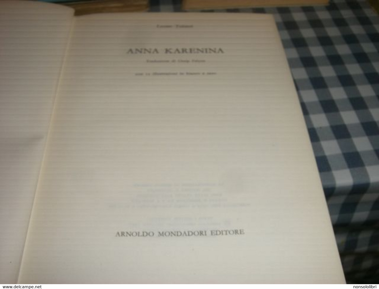 LIBRO ANNA KARENINA -.MONDADORI 1937 - Sagen En Korte Verhalen