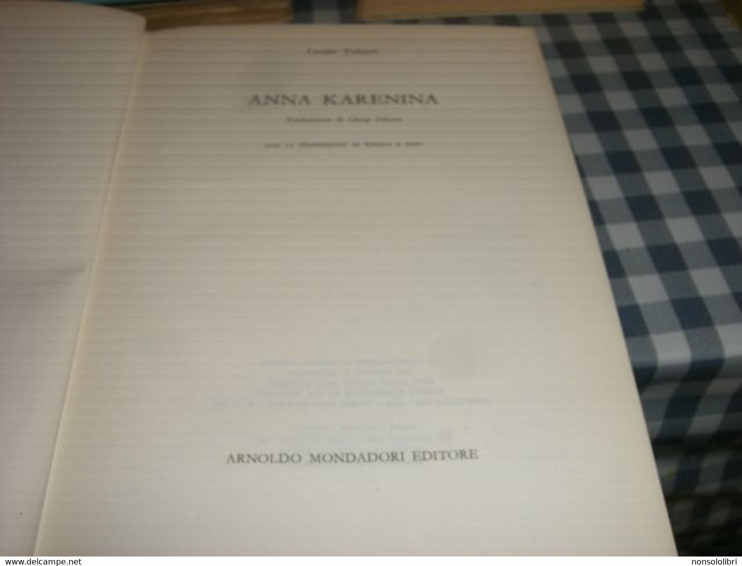 LIBRO ANNA KARENINA -.MONDADORI 1937 - Tales & Short Stories