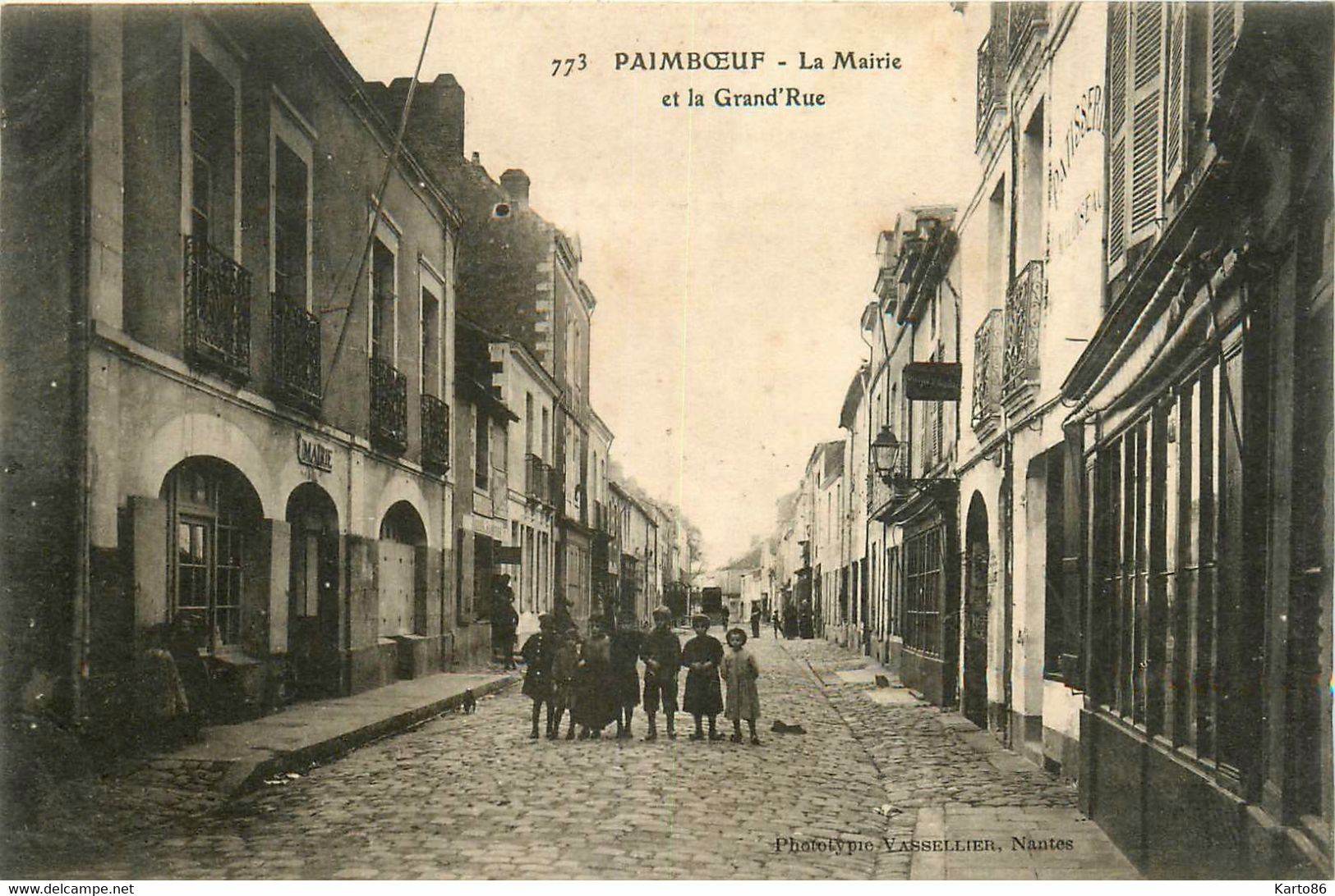 Paimboeuf * La Grand Rue Et La Mairie De La Commune * Pâtisserie - Paimboeuf