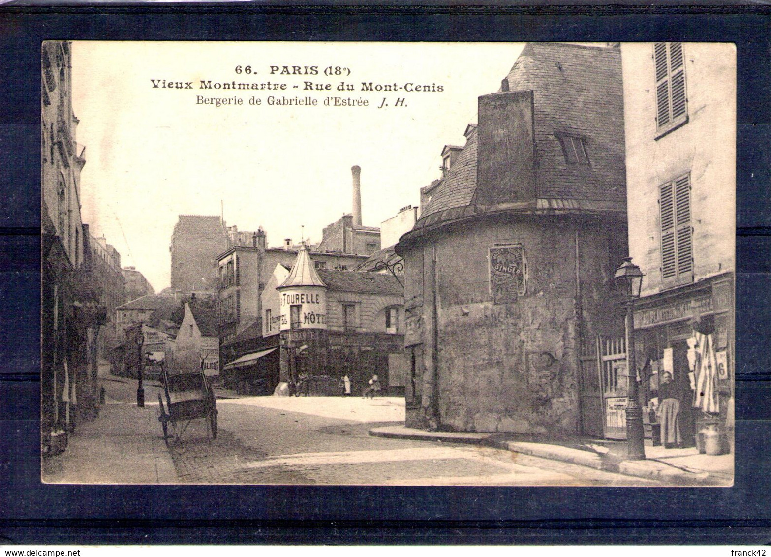 75. Paris. Vieux Montmartre. Rue Du Mont Cenis - Arrondissement: 19