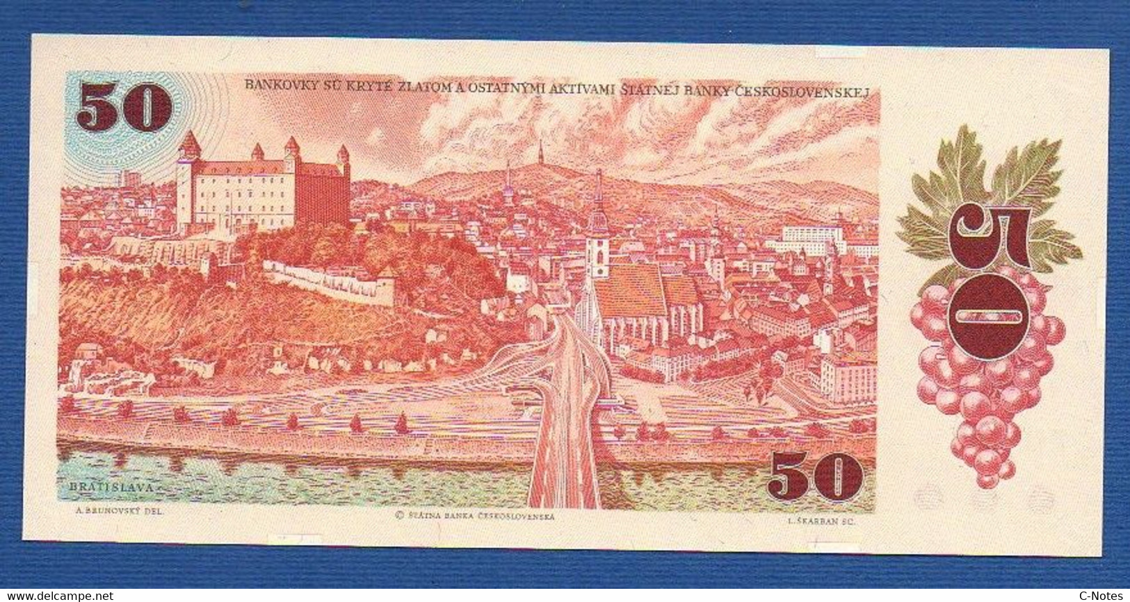 SLOVAKIA - P.16a – 50 Korún Slovenských 1987 (1993) UNC, Serie F72 703977 - Slovakia