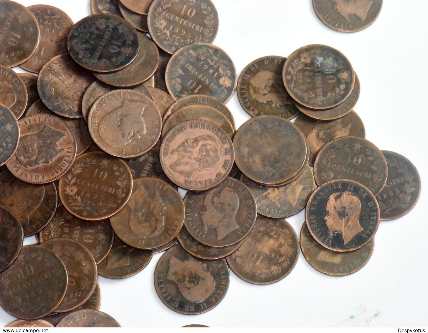 Italie - Lot De 95 Monnaies De 10 Centesimi Entre 1861 Et 1894 - 950 G. - 10-001 - Otros & Sin Clasificación