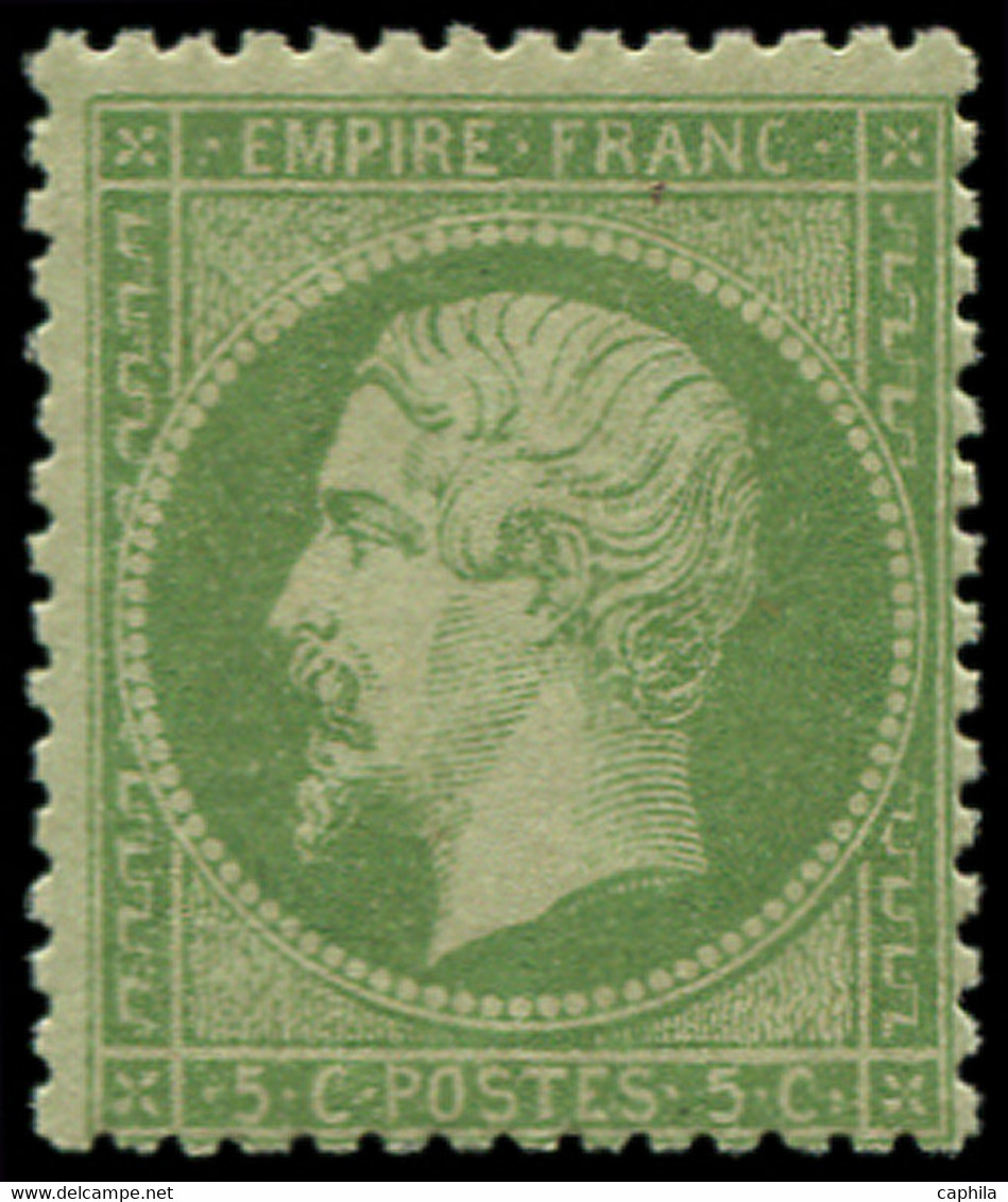 ** FRANCE - Poste - 20, Signé Scheller: 5c. Vert - 1862 Napoleon III