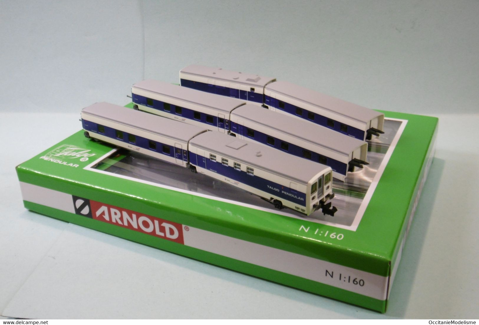 Arnold - Coffret 6 VOITURES TALGO Trenhotel Francisco De Goya SNCF RENFE ép. V Réf. HN4355 Neuf NBO N 1/160 - Coches De Viaje