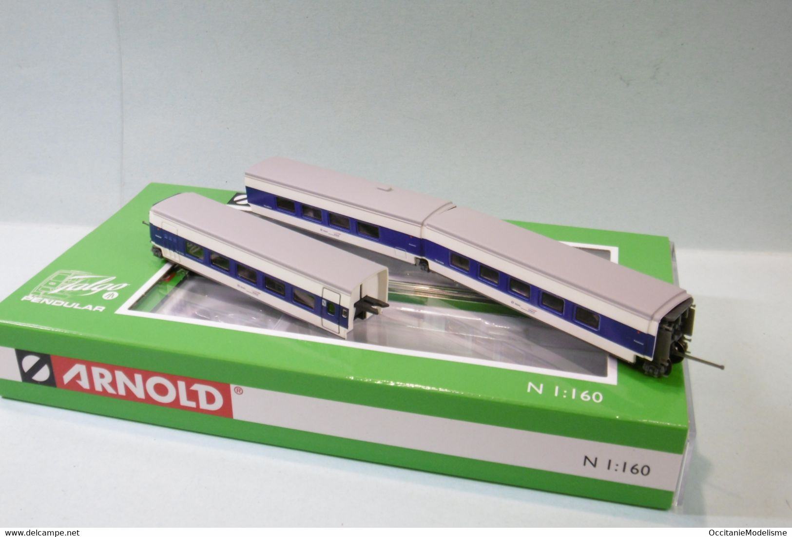 Arnold - Coffret 3 VOITURES TALGO Trenhotel Francisco De Goya SNCF RENFE ép. V Réf. HN4356 Neuf NBO N 1/160 - Passenger Trains