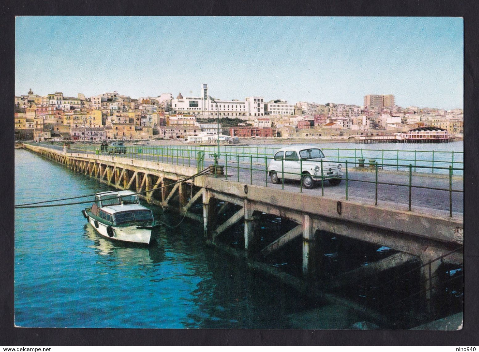 GELA (CL) - Panorama - F/G - V: 1966 - Ponte-auto-imbarcazione - Gela