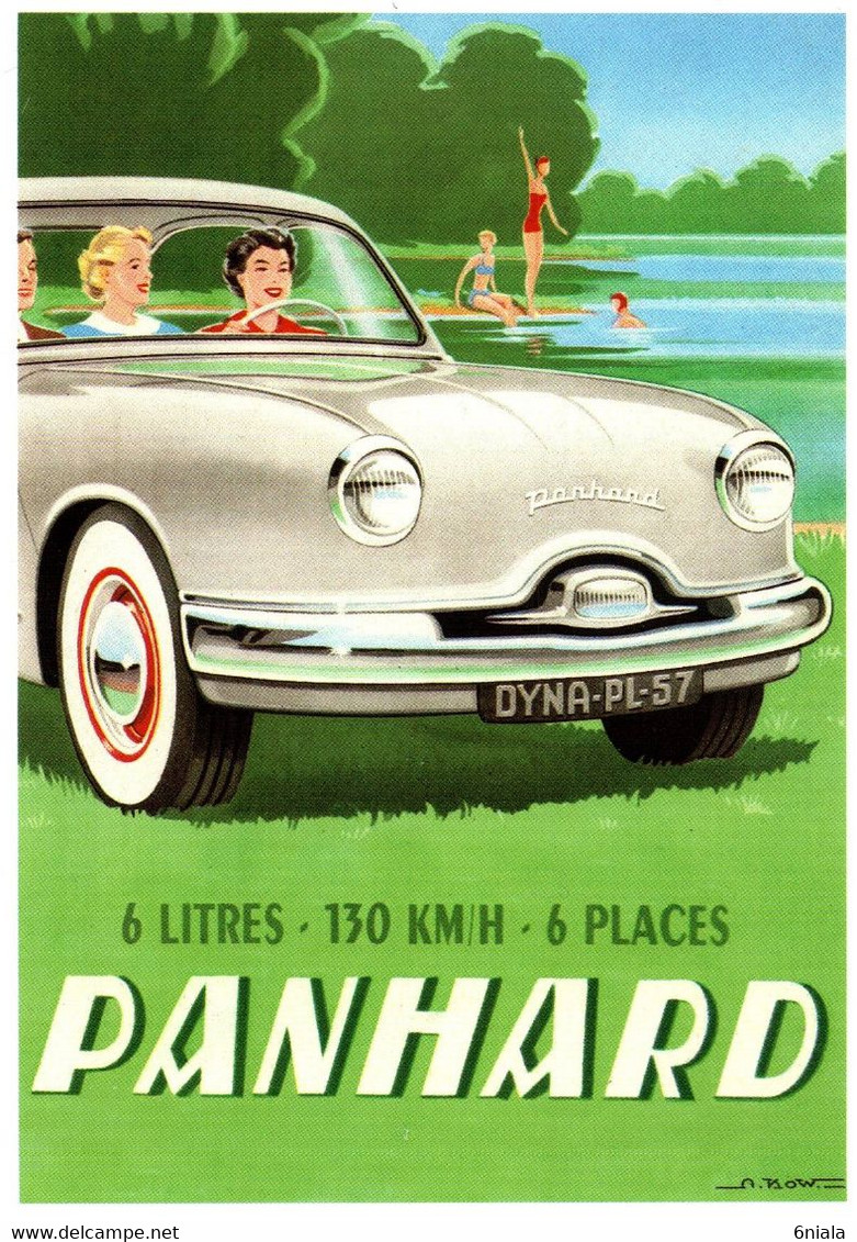 14596 PANHARD  DYNA PL 57   VOITURE Automobile Française N° 42  éditions Centenaire .  (Recto-verso) - Turismo