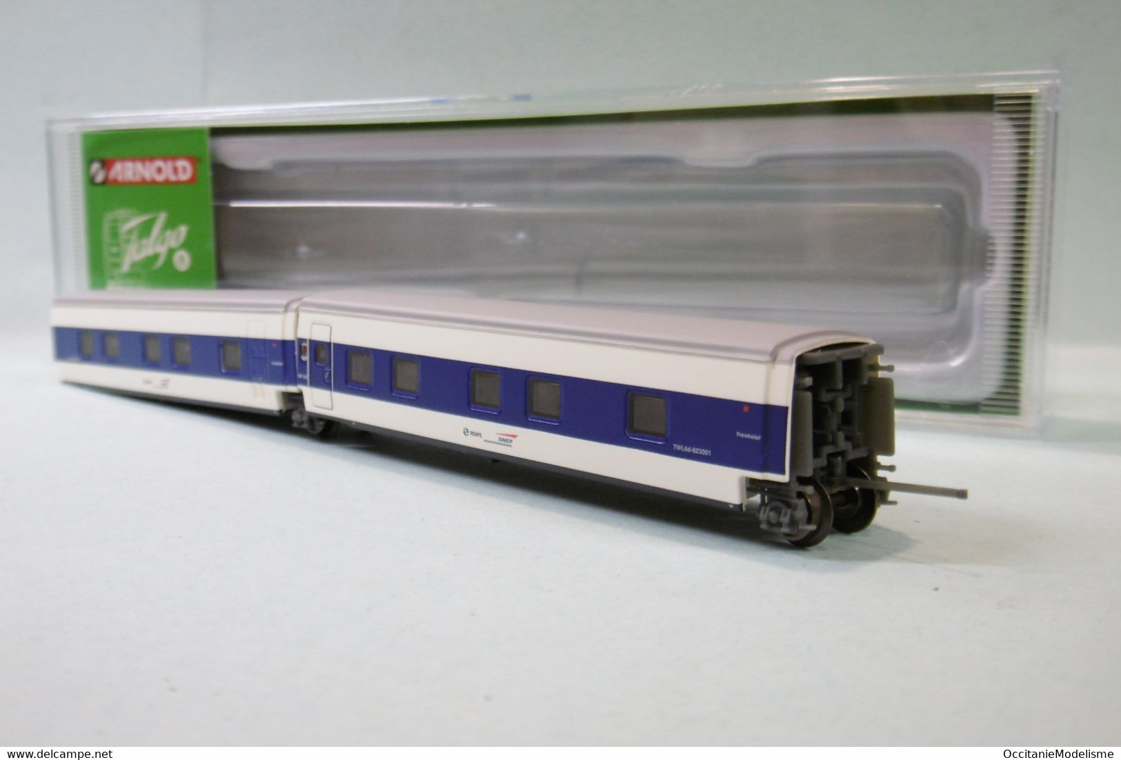 Arnold - Coffret 2 VOITURES TALGO Trenhotel Francisco De Goya SNCF RENFE ép. V Réf. HN4357 Neuf NBO N 1/160 - Wagons Voor Passagiers