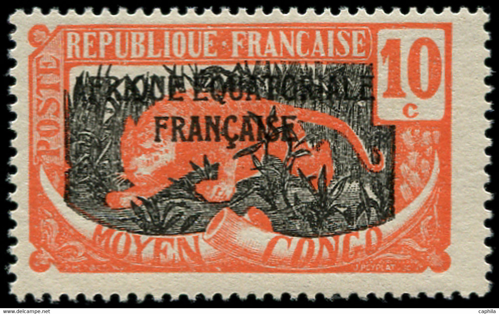 * TCHAD - Poste - 37b, Sans La Surcharge "Tchad", Signé: 10c. Panthère - Unused Stamps