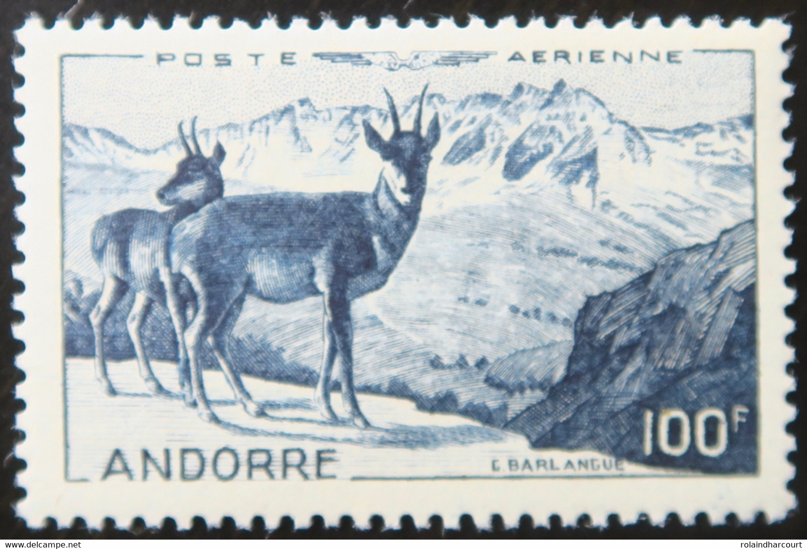 LP3844/215 - 1950 - ANDORRE FR. - POSTE AERIENNE - TRES BEAU N°1 NEUF** LUXE - Cote (2020) : 110,00 € - Airmail