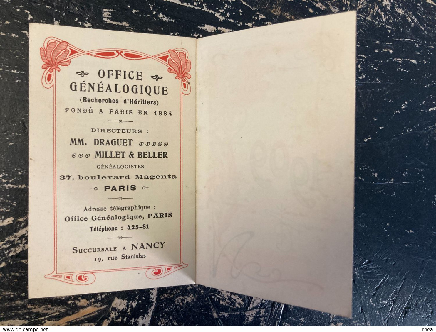 CALENDRIERS - Petit Calendrier De 1909 - Office Généalogique - Recherche D'héritiers - Bd Magenta Paris - Kleinformat : 1901-20