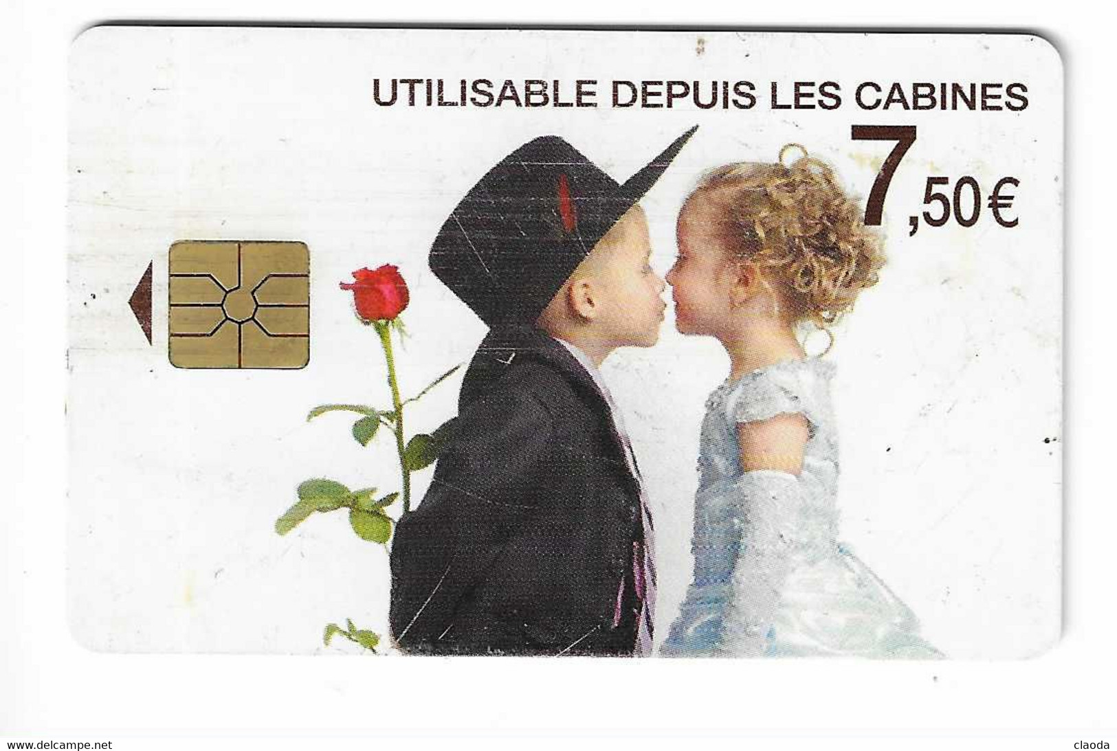 3 TL - TELECARTE  RECHARGEABLE 7,50 € (FRANCE) Utilisable Depuis Les Cabines  2013 JEUNES ENFANTS - 2013