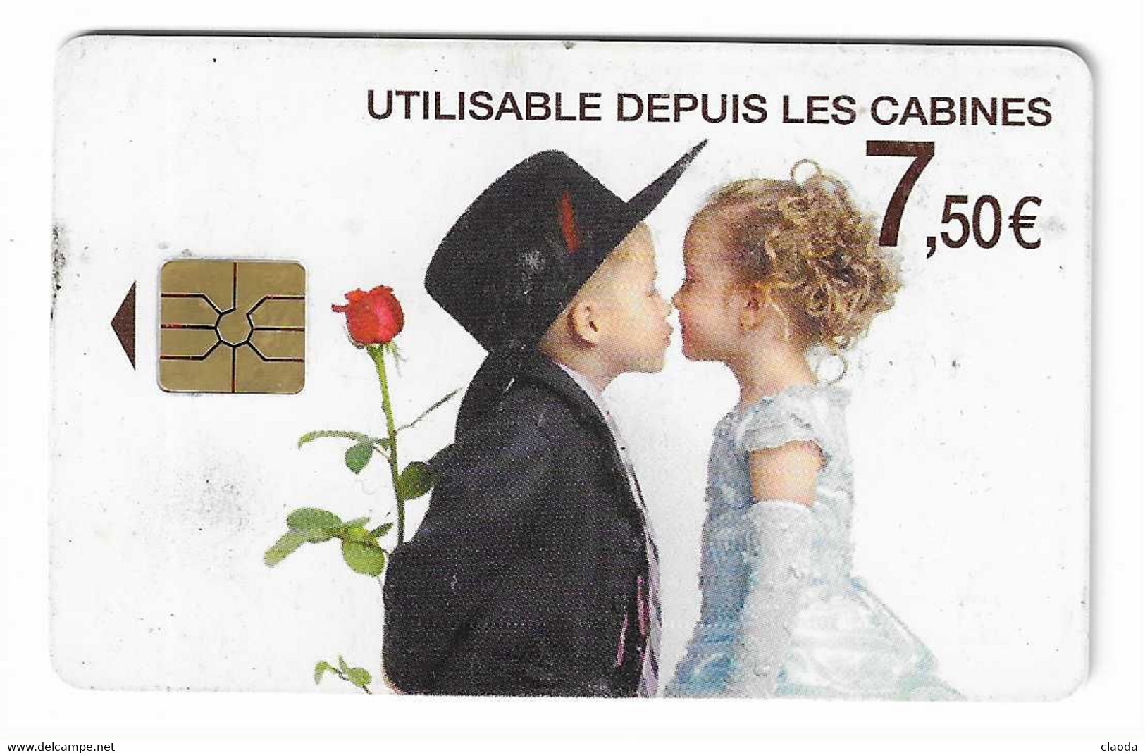 4 TL - TELECARTE  RECHARGEABLE 7,50 € (FRANCE) Utilisable Depuis Les Cabines  2013 JEUNES ENFANTS - 2013