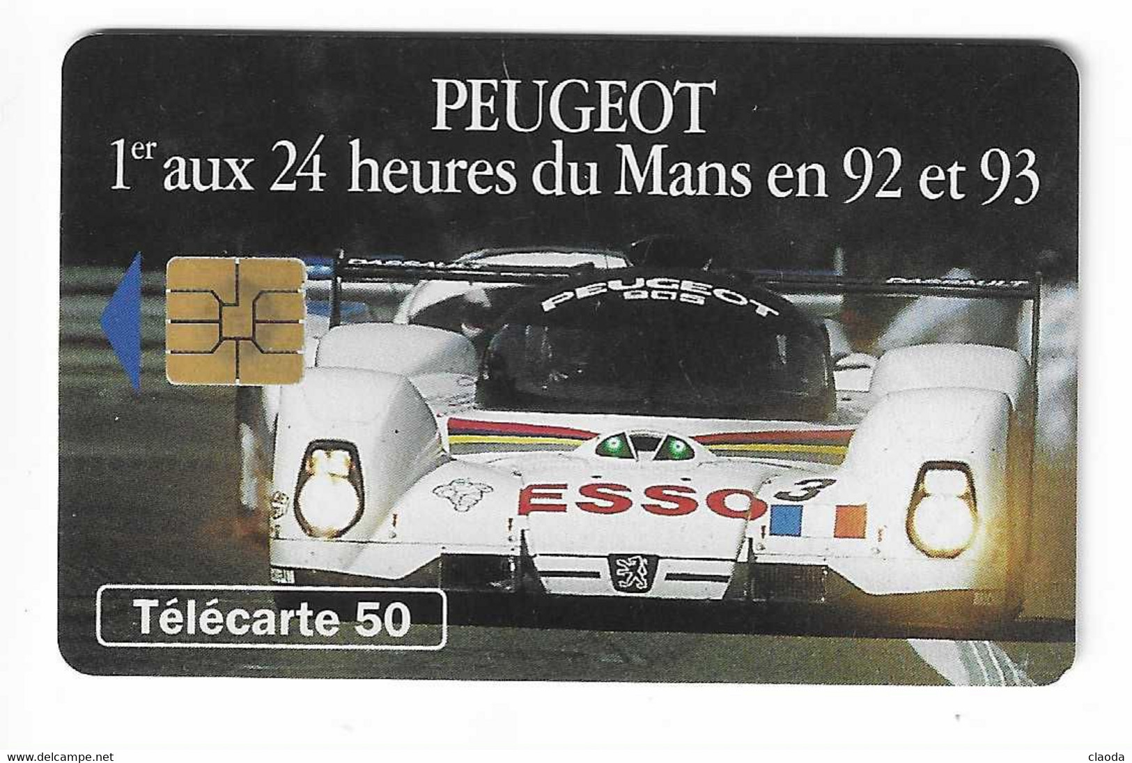 7 TL - TELECARTE  50 (FRANCE) 1993 -PEUGEOT  - 1er Aux 24 H Du Mans 92 Et 93 - 2014-...