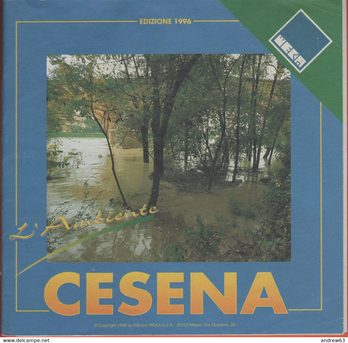 Cartina Stradale Città Di Cesena - 1996 - Completa Di Libretto WEKA Su Verde E Ambiente Di 28 Pagine - In Perfette Condi - Cartes Routières