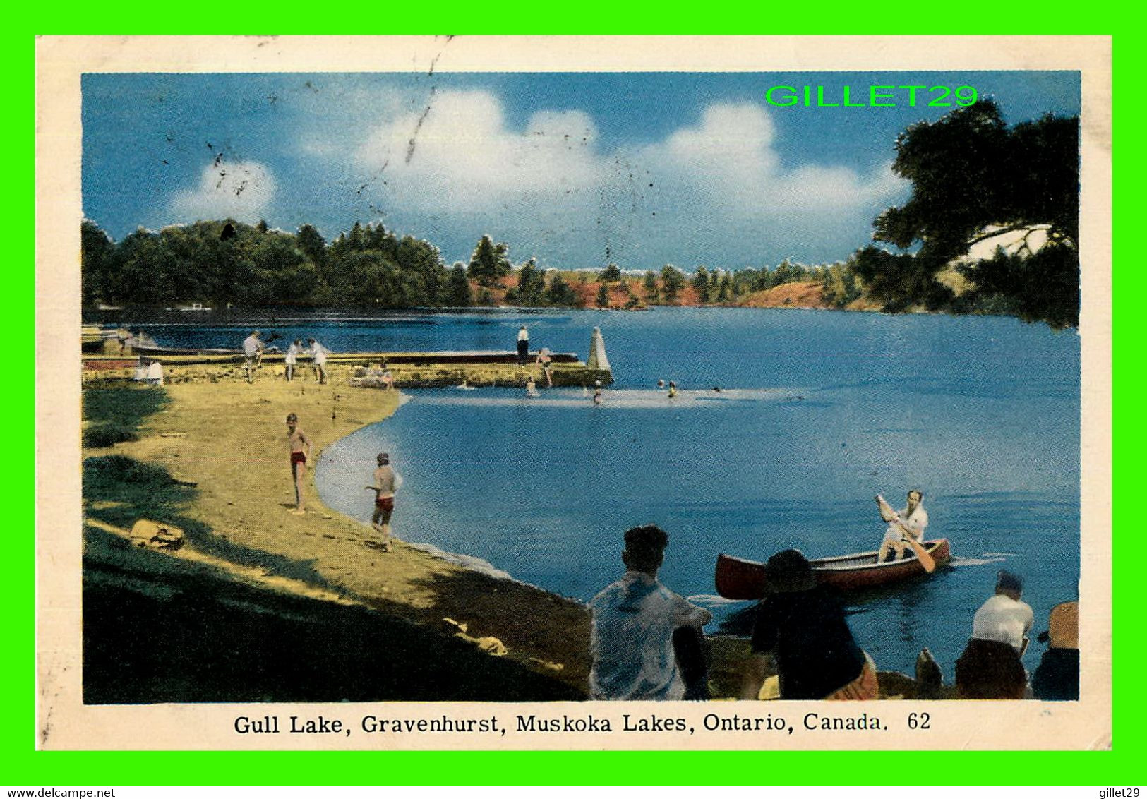MUSKOKA, ONTARIO - GULL LAKE, GRAVENHURST, MUSKOKA LAKES - ANIMATED PEOPLES - TRAVEL IN 1948 - - Muskoka