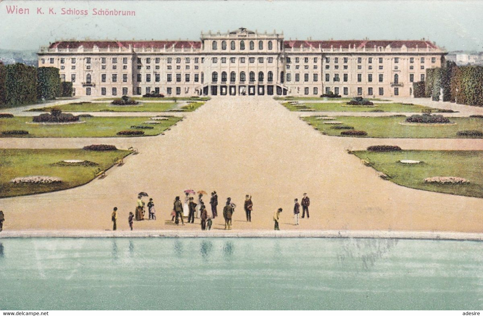 WIEN - K.K. Schloss Schönbrunn, Gel.1918, Stempel Deutsch-Wagram, Sehr Gute Erhaltung - Château De Schönbrunn